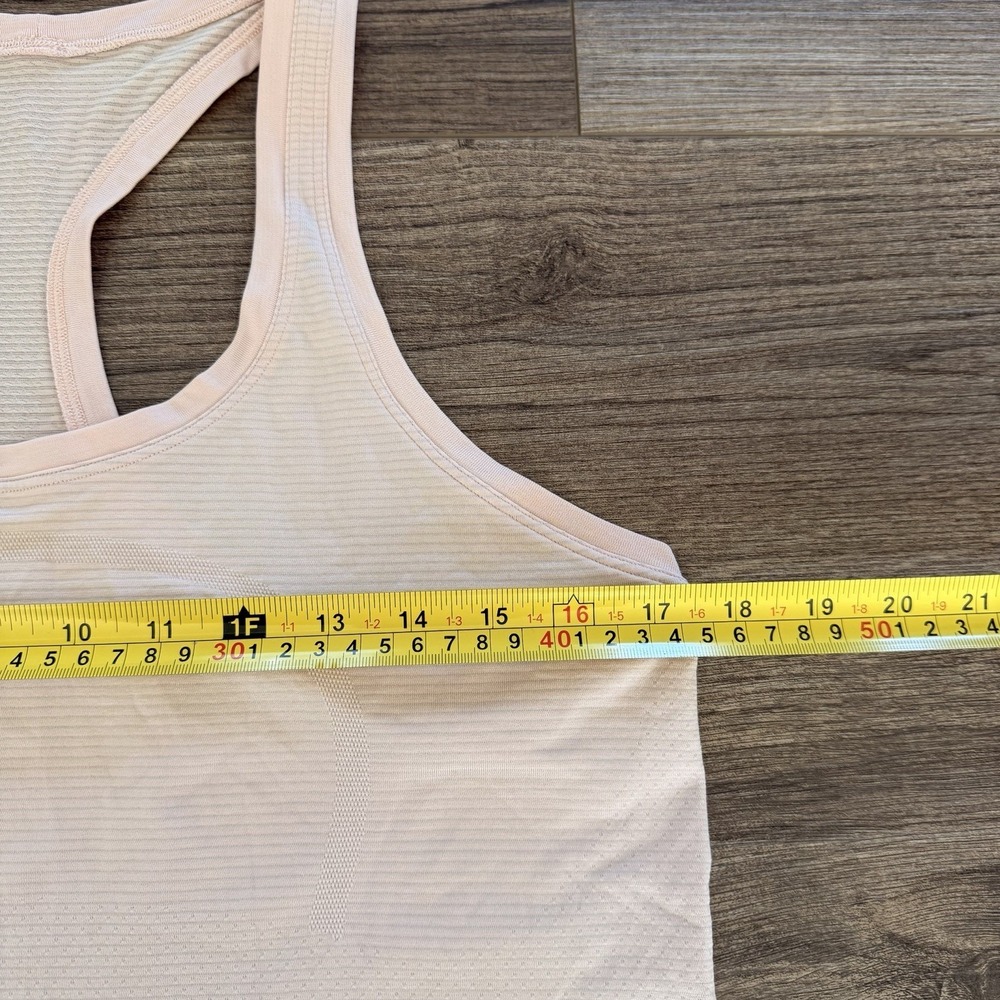 Lululemon Swiftly Tech Cropped Racerback Tank Women's Size 10 Light Pink - Picture 4 of 6